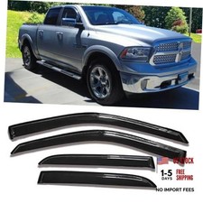 Side Window Visors Rain Guards Vent Compatible with Ram 1500 Crew Cab 2009-2018