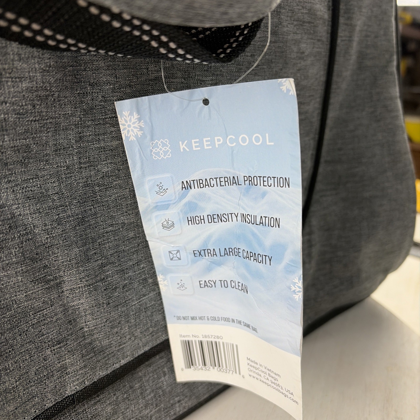 Keep Cool Insulated Reusable Shopping Bag Cooler Gray Costco NEW Rare KEEPCOOL