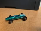 Vintage 1969 Hot Wheels Brabham Repco F1 Redline Race Car Dark Green Damage