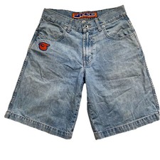 Vintage Jnco 9  Roomy Girly Shorts Orange Embroidery Orange Jnco Tab