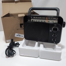 Retekess TR604 AM FM Radio,Portable Radio Plug in Wall,D Battery Operated,Large