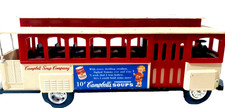 Vintage 1994 Campbell Soup Co. Trolley Car Die Cast Metal Piggy Bank Made in USA