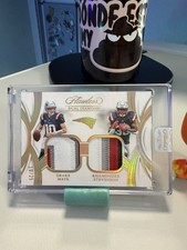 2025 Panini Flawless Dual Diamond Mem Drake Maye Gold /25 Jersey # Patriots