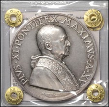 Medaille IN Silber Papst Pius Xi 1936 Vatikan Curia Romana Rara. FDC