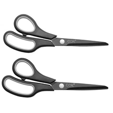 Best CCR Scissors 8 Inch Soft Comfort-Grip Handles Sharp Titanium Blades, 2-Pack