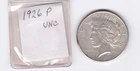 BU UNC 1926 P $1 Peace Silver Dollar Coin - Uncirculated