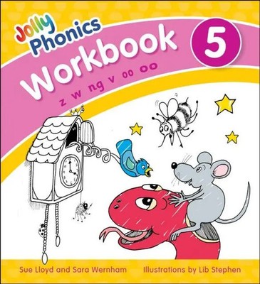 Jolly Phonics Workbook 5 | in Precursive Letters (British English edition)