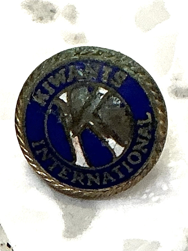 Vintage Kiwanis International Lapel Pin, Bates & Klinke, Attleboro, Mass