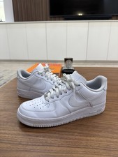 10.5 Nike Air Force 1 '07 Low Top Triple White Lace Up Leather Upper CW2288-111