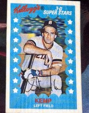 1982 Kellogg’s 3-D Steve Kemp #39 White Sox Tigers Vintage Baseball Card