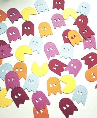 Handgefertigtes Pac-Man Retro Gaming inspiriertes Tischkonfetti