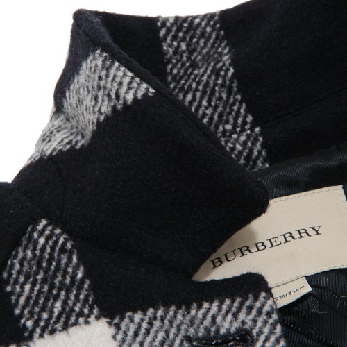 6246F cappotto girl BURBERRY wool check black giacca bimba jacket - Picture 4 of 4