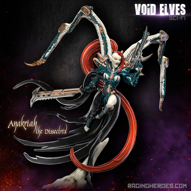 Неистовые герои Эльфы Пустоты Анакрия Рассекательница Темных Эльдар 28 мм