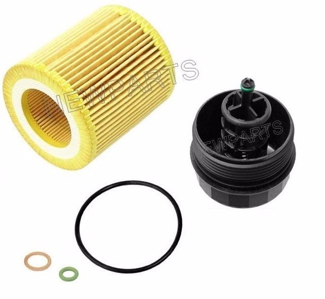 For BMW Oil Filter Housing Cover Cap NEW 11 42 7 525 334 w/ Mann Filter
