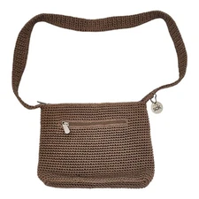 The SAK Hand Crochet Boho Brown Purse Handbag Shoulder Bag