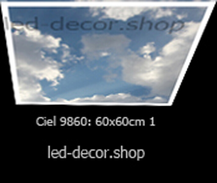 Plafond décor diffusant ciel nuage dalle lumineuse de bureau 60x60 cm - 2