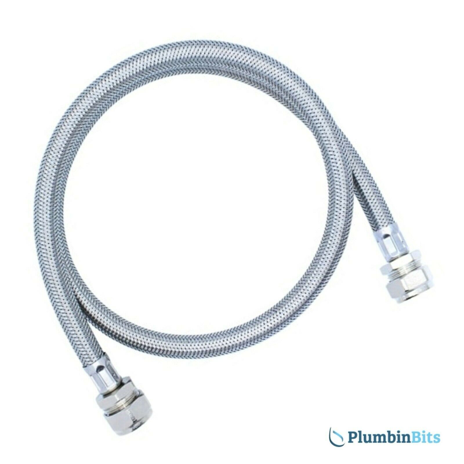Viva 15mm x 15mm Pipe Flexible Braided Compression Connector Extra Long 900mm