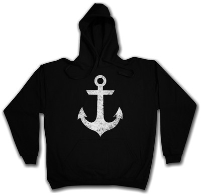 OLDSCHOOL ANCHOR VINTAGE LOGO HOODED SWEATSHIRT HOODIE - Tattoo Nautical Star