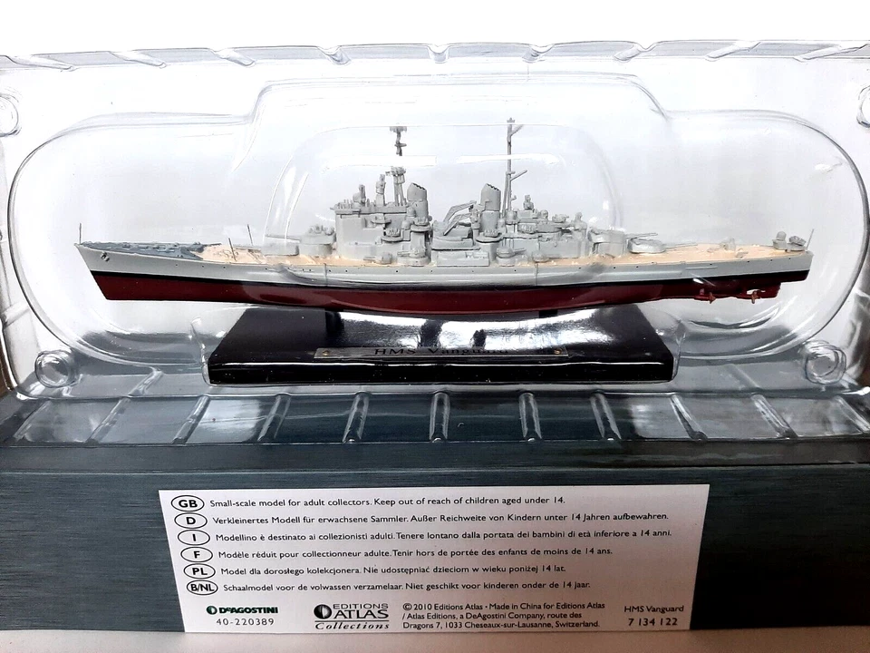 DIE CAST NAVI DA GUERRA  HMS VANGUARD  SCALA 1/1250 CORAZZATA #122