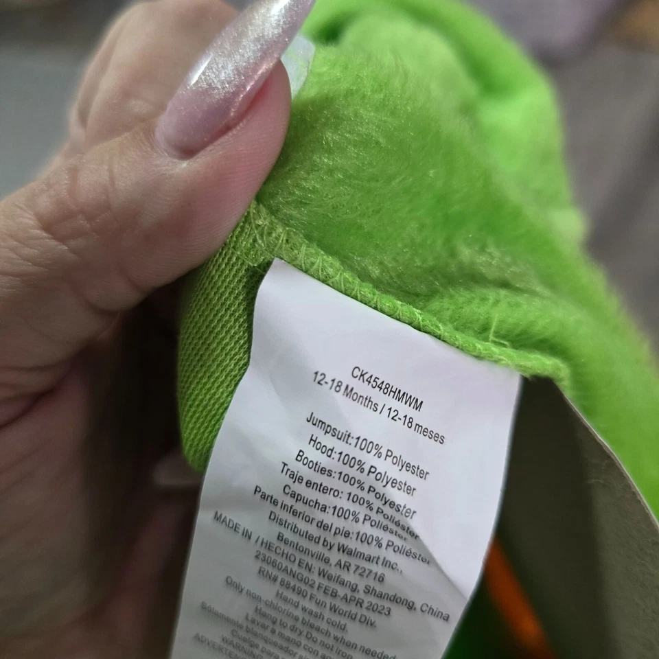 Bebé T-Rex Conjunto de 4 Piezas Mono Capucha Desmontable Cola Botines 12-18 Meses Foto 2 de 4