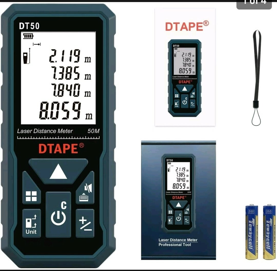 DTape Laser Distance Meter Professional Tool DT50 New EBay