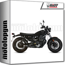MIVV 2 EXHAUST RACE GHIBLI STEEL BLACK CERAMIC MOTO GUZZI V9 ROAMER 2016 16