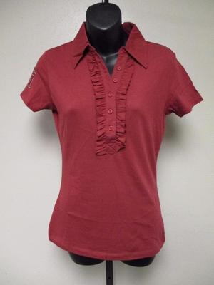 New Stanford Cardinal Womens XS-S-M-L-XL-2XL Designer Ruffle Shirt Meesh & Mia