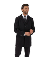 Skopes Men's Plus Size Stratford Overcoat in Black 2XL - 4XL