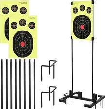 Shooting Target Stand Set,Adjustable Shooting Target Stand with 10pcs Paper Targ