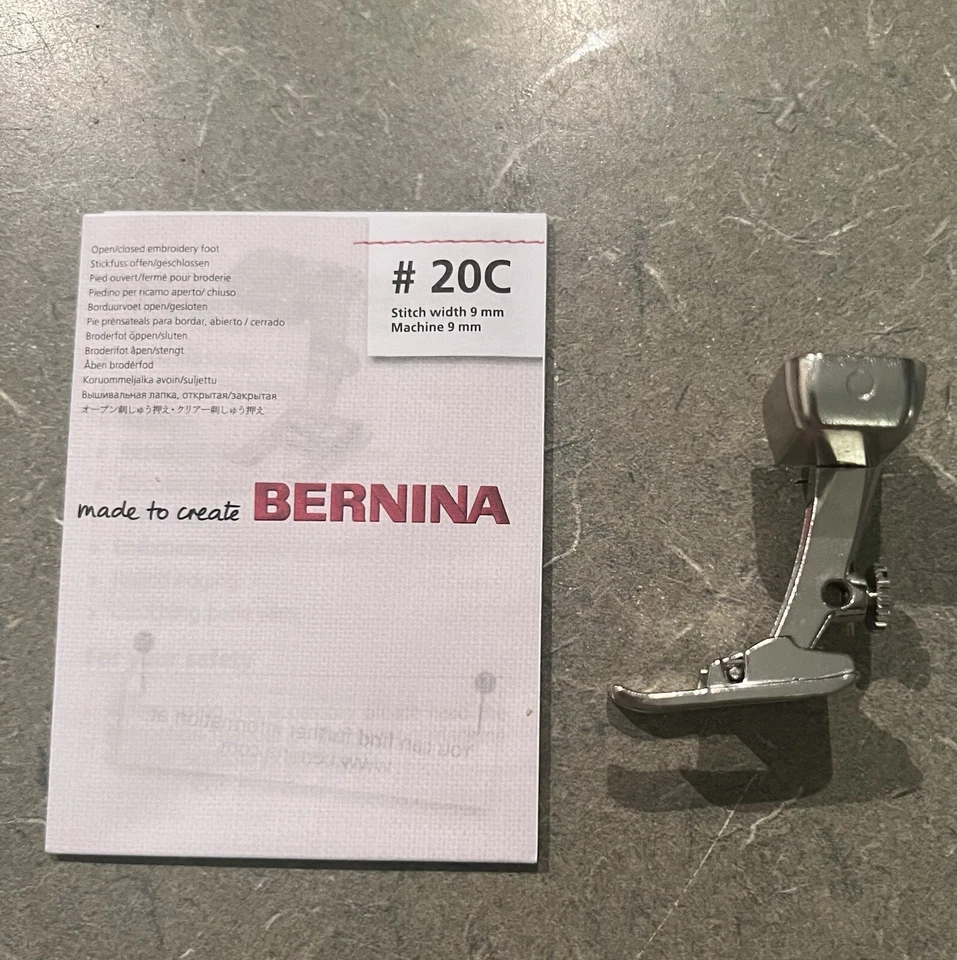 Genuine New Style BERNINA Open Toe Embroidery Applique Foot #20C - Image 2 of 3