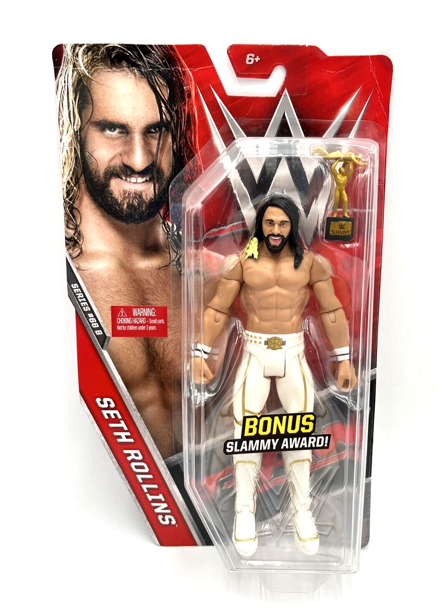 WWE Seth Rollins Series 68B Figure Chase Slammy Award Bonus White