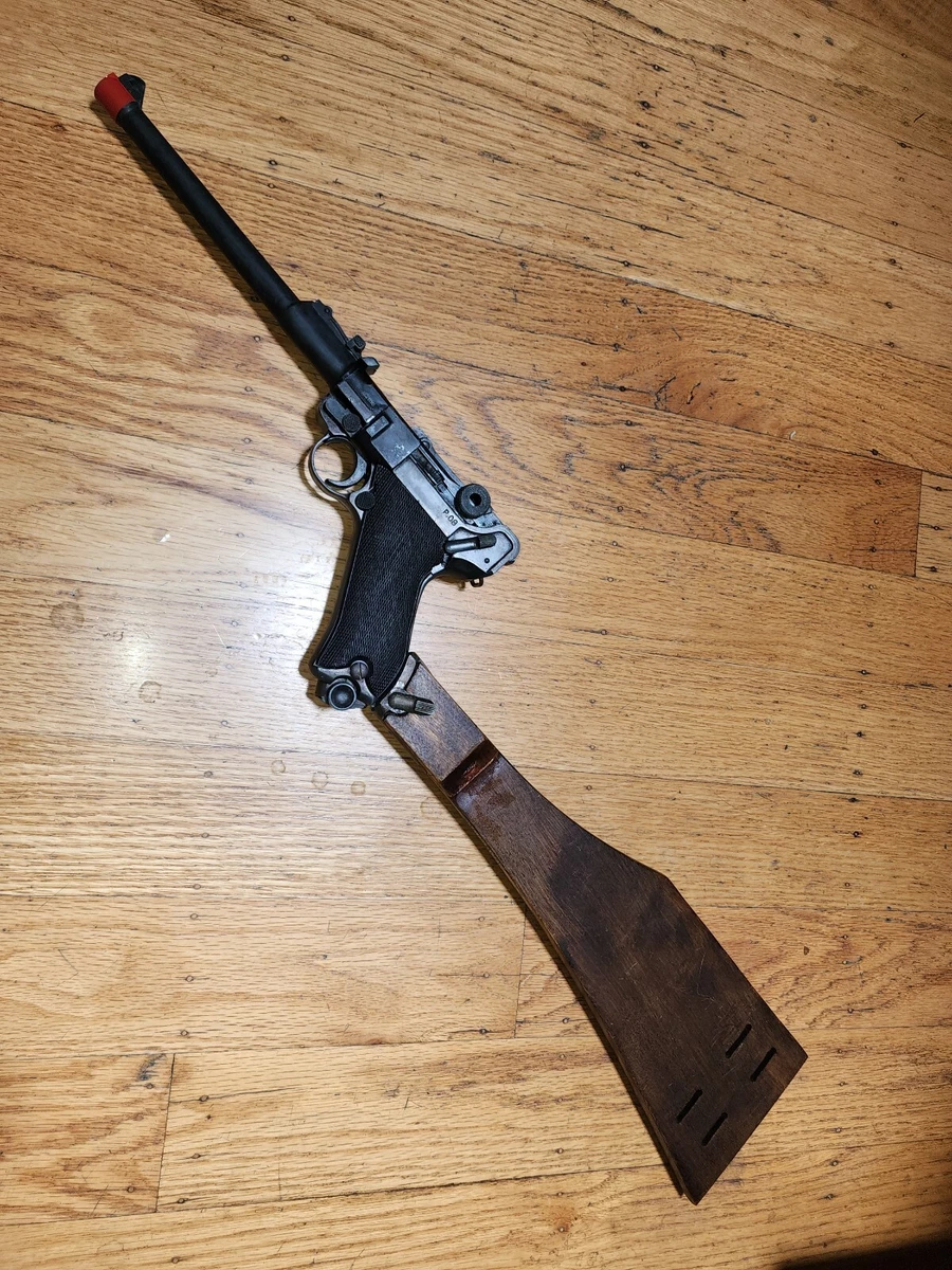 MGC RMI ARTILLERY VERSION LUGER P08 W/ WOOD STOCK ALL METAL