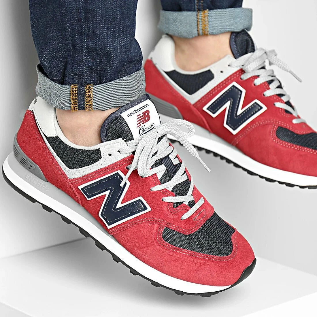 New Balance 574 Red And White