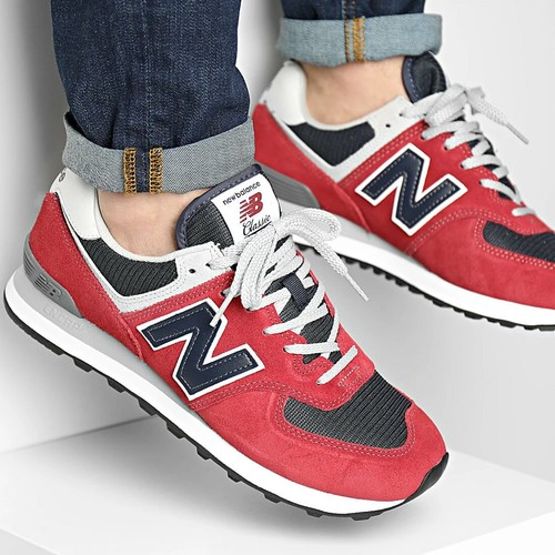 Grey New Balance Ml574 Red Navy New Balance 574 Eclipse Red Navy
