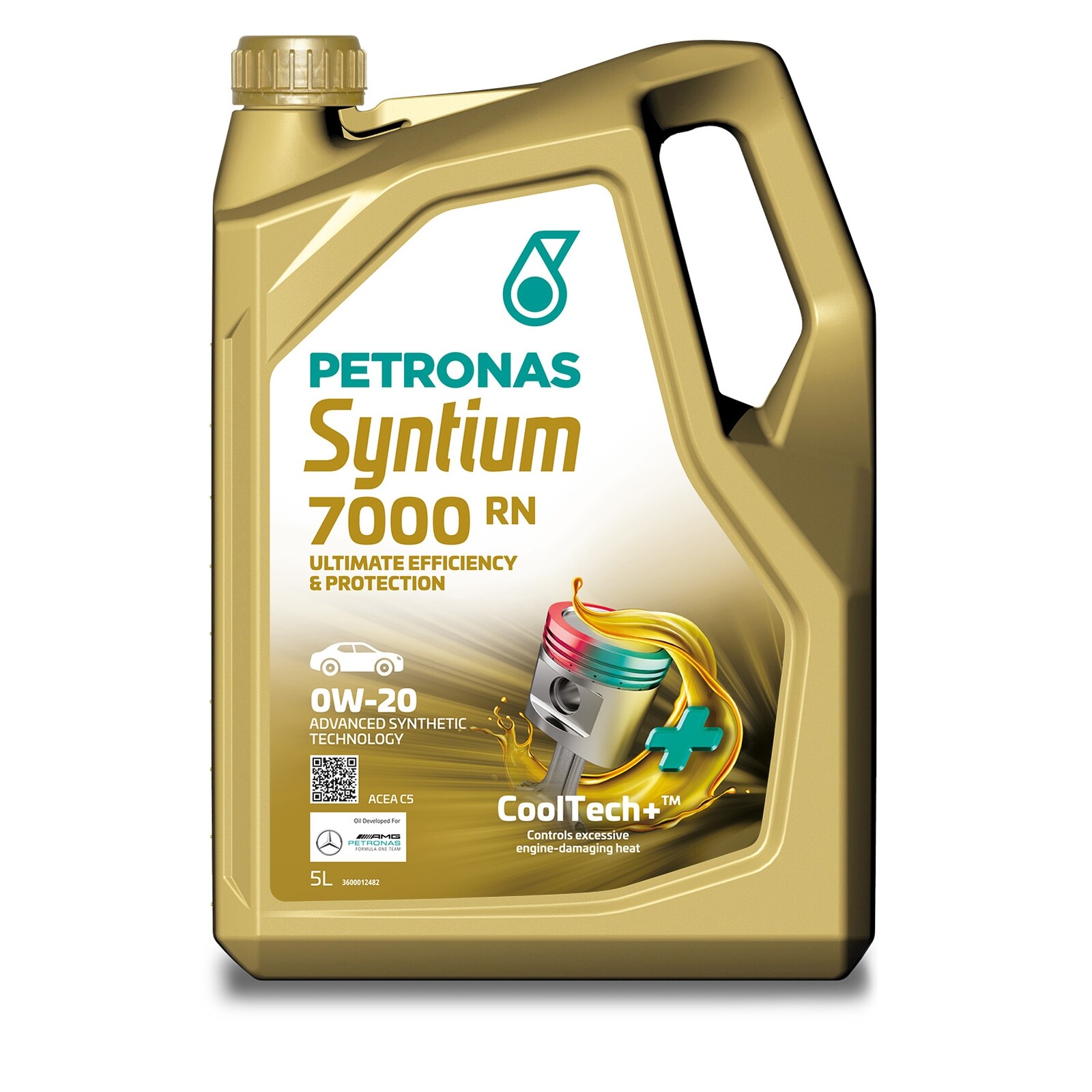 PETRONAS Syntium 7000 RN 0W-20 0w20 Fully Synthetic Car Engine Oil 5 Litres 5L