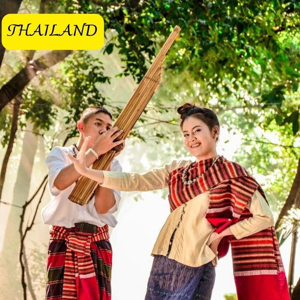 Instrumento Musical Órgano Boca Negra Kan 8 Am Madera Bambú Khaen Tailandés Laos Regalo Foto 4 de 4