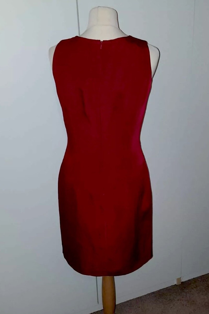 Red Jigsaw Piece Suit Dress Blazer Tailored Wedding Occasion