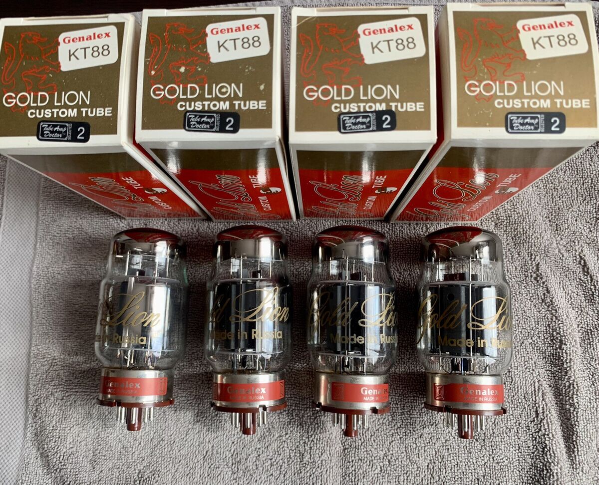 Genalex KT88 Gold Lion Vacuum Tube Quad Set, Used for 10 Genalex KT88 Gold Lion Vacuum Tube Quad Set, Used for 10