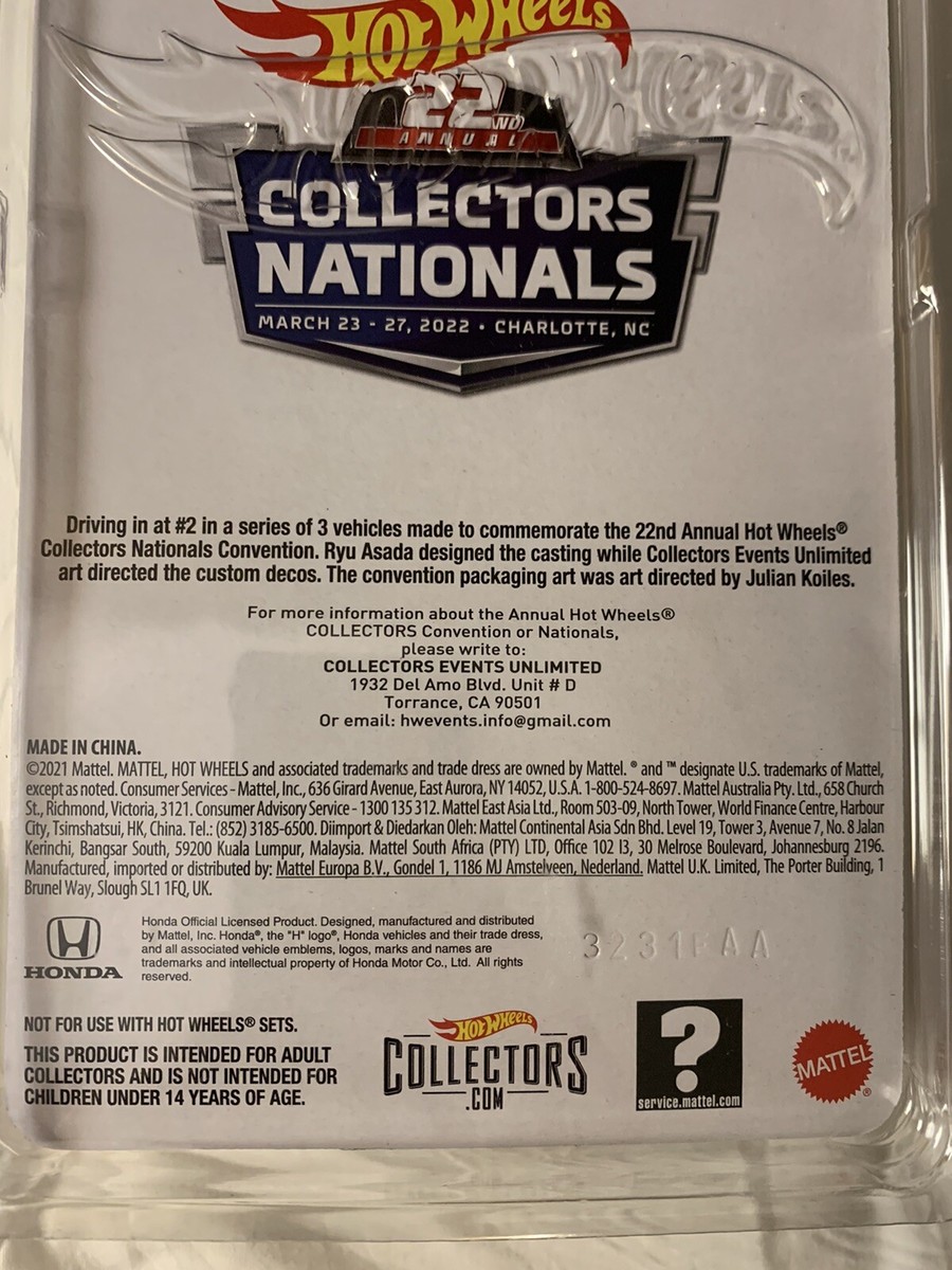 ミニカー Hotwheels Honda s2000 22nd Convention 2022 Hot Wheels 22nd Nationals Convention Honda S2000 #2150