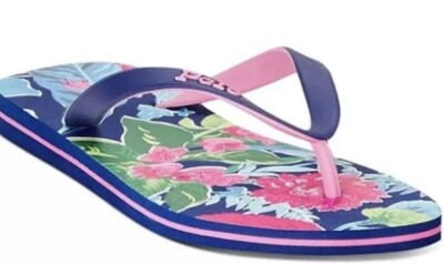 New! Polo Ralph Lauren Bolt Tropical Flip Flop Sandals Slides Men Size 12 Polo Ralph Lauren M Multicolor Sandals for Men for sale | eBay main image 2