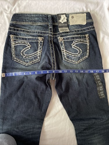 Silver Jeans Co. Suki Bootcut Mid-Rise Relaxed Fit Blue Denim Jeans Womens Size - Picture 10 of 15