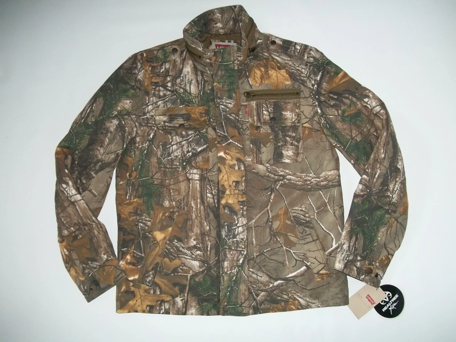 LEVI'S Realtree CAMO Midweight INSULATED Canvas Field JACKET Mens MEDIUM NEW