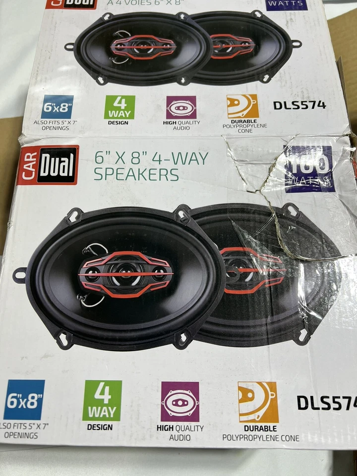 Car dual 6x8 speaker set 160 Watt Dls574 - Image 3 of 4