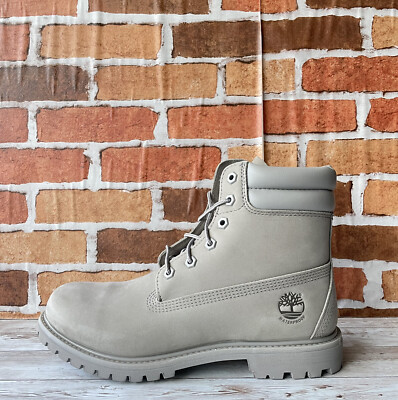 New Women s Timberland Waterville 6in WP Boot Medium Gray Nubuck Size 7.5