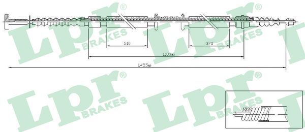 LPR C1238B Handbremsseil FüR Fiat-image