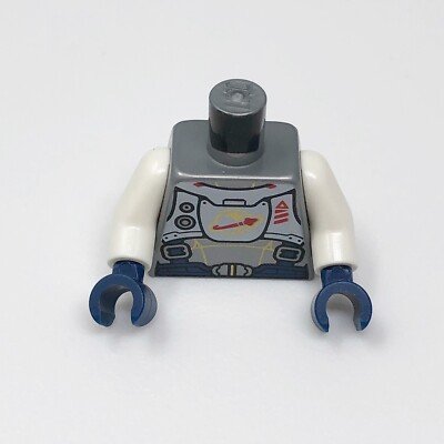 LEGO Minifigure Torso Spacesuit Harness Silver Buckles Space Logo