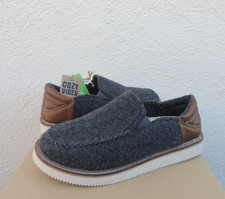 SANUK COZY VIBE LOW SUGAR MAT WOOL FAUX FUR SLIPPER SHOES, MEN US 8/ EUR 41 NWT