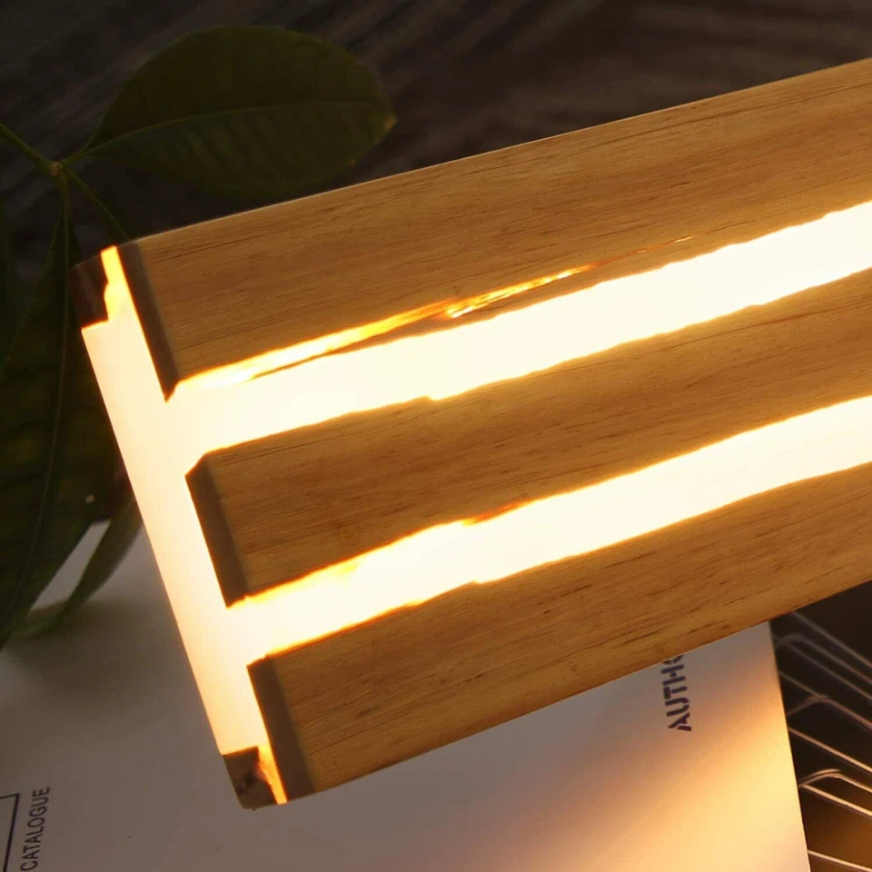 ZMH Wandleuchte innen LED 16W 100CM Holzlicht warmweiß - Bild 2 von 4