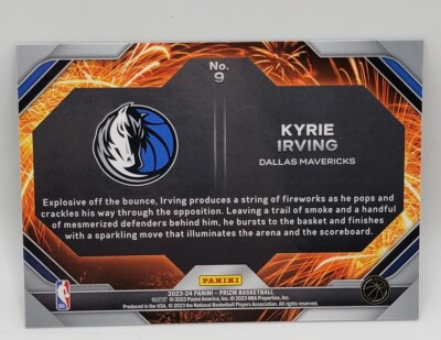 ピースレアカード ギュリ 2023-24 Panini Prizm Fireworks #9 Kyrie Irving | eBay