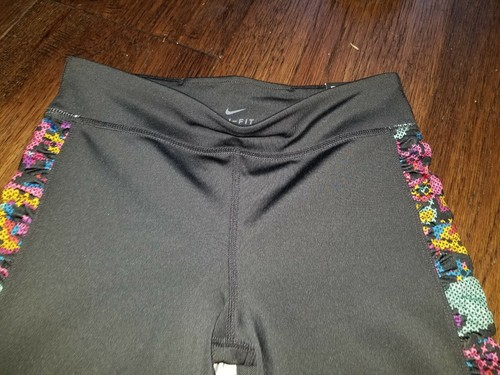 NWT NIKE BIG GIRLS ONE PRINTED -SIDE TIGHTS SZ L BV2813-010 NEW With Tags - Picture 2 of 11